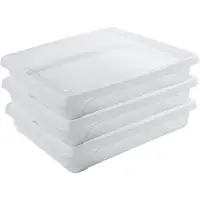 Hega hogar Vershoudbakje - 12x - laag - transparant - 1,5 liter - 24 x 20 x 5 cm - vershouddoosje - Vienna - Vershouddoos bakje