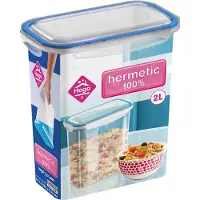 Hega hogar 5x Voorraad/vershoudbakjes 2 liter transparant plastic/kunststof -