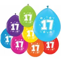 We Fiesta 16 Ballonnen 12″ 2 Zijdig bedrukt 17 jaar - Versiering Slinger Feestdecoratie Decoratie Verjaardag Jubileum Ballon Feest