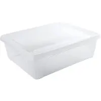 Hega hogar Voorraad/vershoudbakje laag - 6x stuks - 2,5 liter - transparant - kunststof - 24 x 20 x 8 cm - Vershouddoos - Maaltijden bewaren