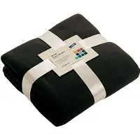 James & nicholson 6x Fleece dekens/plaids zwart 130 x 170 cm - Woondeken - Fleecedekens