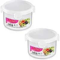 PlasticForte Vershoudbakje vriezer/magnetron - 4x stuks - 1000 ml - kunststof