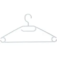 PlasticForte Kledinghangers - 5x - wit - kunststof - 40,5 cm - kledingkast opruimen