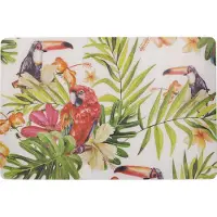 COSY&TRENDY Cosy & Trendy Placemat rechthoekig - 2x - tropische toekan print - 29 x 44 cm
