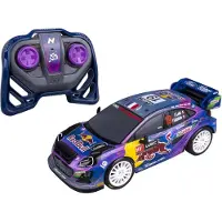 Nikko RC Auto Rally - Night Mode M-Sport Ford Puma #19 – RC Voertuig 29 cm – LED Verlichting – Vanaf 6 jaar – Blauw/Paars 1:18
