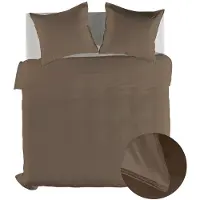 Yellow Suites Dekbedovertrek Katoen - Twill 240 x 200/220 cm / Taupe