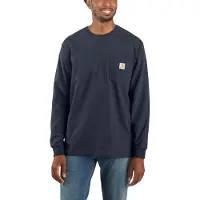 Carhartt Longsleeve Men Workwear Pocket L/S Navy-M