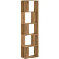 vidaXL Boekenkast 5-laags 45x23,5x162,5 cm hout artisanaal eikenkleur