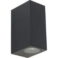 QAZQA Moderne wandlamp zwart 2-lichts IP44 - Baleno