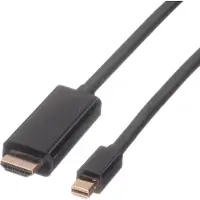 Roline Premium Mini DisplayPort 1.2 naar HDMI 2.0 kabel (4K 60 Hz) / zwart - 2 meter