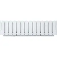 Prosperplast Plantenbak/bloembak Fence look - kunststof - parel wit - 58 x 18 x 16 cm - Plantenpotten