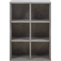 Vdd Vakkenkast - Opbergkast - Boekenkast - Wandkast - 6 Open Vakken - Grijs - 97.5x 97.5x33 cm