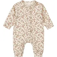 Dirkje baby boxpak met all over print lichtbruin/roze/ecru Meisjes Stretchkatoen Ronde hals - maat 68