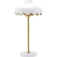 PR Home Tafellamp Wells, wit / opaal, Woon-/ Eetkamer, metaal, Tafellamp