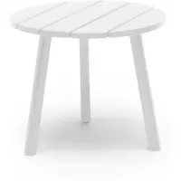 Hillerstorp Tennessee Bijzettafel Ø50x41 Cm Wit - Bijzettafels en kleine tafels Teak White - 50077