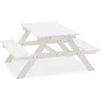 Hillerstorp Picnic Mini Picknicktafel 48x90 Cm Wit - Tuintafel Massieve Den White - 960977