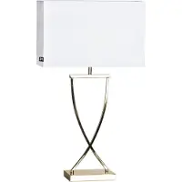 By Rydens Omega tafellamp 67 cm. messing-wit
