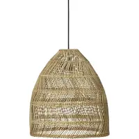 PR Home Buiten hanglamp Maja, rotan, Ø 45 cm, stekker, IP44 Maja, hout licht, Hout