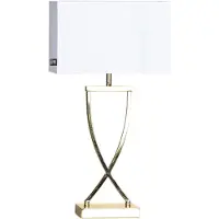 By Rydens Omega Tafellamp 52 Cm Messing / Wit - Tafellampen Metaal White - 2829610-5000