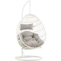 Ebuy24 Viga hangende tuinstoel witgrijs.