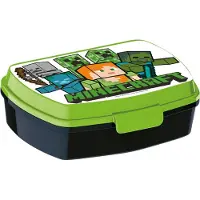 Minecraft Broodtrommel / broodddoos Minecraft Junior 16 X 12 X 5 Cm Groen/zwart