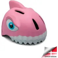 Crazy Safety Fahrradhelm m. Leicht - Shark - Pink - - 49-55 cm - Fahrradhelme