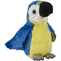 Ravensden Pluche knuffel dieren blauwe macaw papegaai vogel van 15 cm - Vogel knuffels
