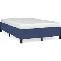 vidaXL Bedframe zonder matras 120x190 cm stof blauw