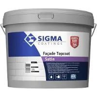 Sigma Facade Topcoat Satin | Zijdeglans Gevelverf 10 LTR - Wit