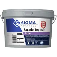 Sigma Facade Topcoat Satin | Zijdeglans Gevelverf 2,5 LTR - Kleur|1|2