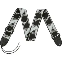 Fender gitaarband - Monogrammed 2 inch black-light grey-dark grey