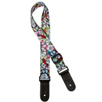 Gaucho GSTU80BU Ukulele Draagriem Blauwe Bloemen