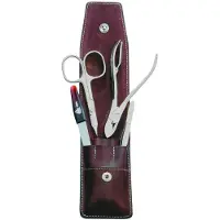 Erbe - Manicureset tassen serie 'Pocket', bruin, 4 st. Make-up tassen 1 stuk