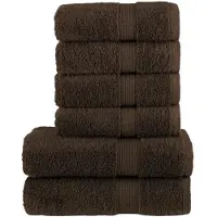 vidaXL 6-delige Handdoekenset SOLUND 600 g/m² bruin
