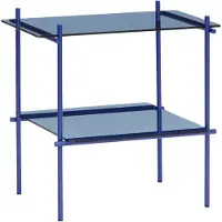 Hubsch Niche Bijzettafel Vierkant Klein Blauw