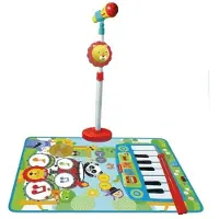 Reig Musicales And Piano Carpet Fisher Price With Micro Standing And Drumsticks Batterij