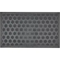 Beliani TANDYKUL - Deurmat - Natuurlijk/Zwart - 45 x 75 cm - Polyester