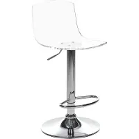 Beliani IMOLA - Barkruk verstelbaar set van 2 - Transparant - Acryl
