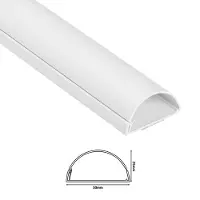 D-Line Kabelgoot Zelfklevend Halfrond 50x25mm 1m Wit