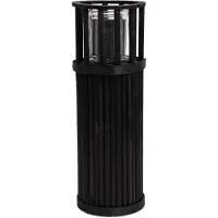 Senza windlicht pilaar 40 cm zwart/hout