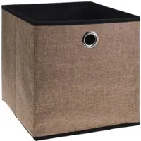 Bathroom Solutions Storage Solutions Opbergmand/kastmand - karton/kunststof - 28 liter - bruin - 30 x 30 x 30 cm - Opbergmanden