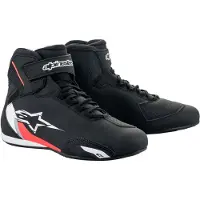 Alpinestars Sektor, schoenen ,Zwart/Wit/Neon-Rood ,7 US