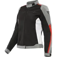 Dainese Hydraflux 2 Air D-Dry Jas Dames Zwart Houtskool Grijs Lava Rood Maat 44