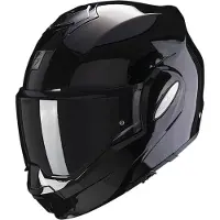 Scorpion Exo-Tech Evo Solid Zwart Systeemhelm Maat 2XL