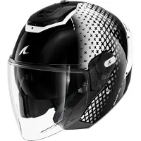 Shark RS Jet Stride Zwart Wit Jethelm Maat L