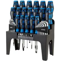 Draper Tools Jeu de tournevis, clé hex et embouts 44 pcs Bleu 81294