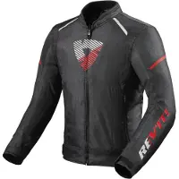 REV'IT! Sprint H2O Jas Zwart Neon Rood Maat 3XL