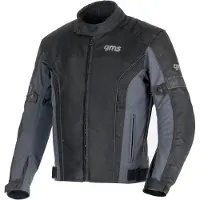 GMS Lagos Zwart Grijs Waterdichte Textiele Motorjas Maat XS