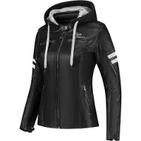 Rusty Stitches Joyce Hooded V2 Dames Motorfiets Leren Jas