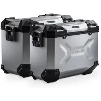 SW-Motech TRAX ADV aluminium behuizingssysteem - Zilver. 45/37 l. CRF1100L Afrika Twin (19-21).